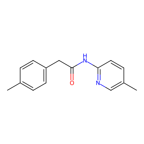 2-(4-methylphenyl)-N-(5-methylpyridin-2-yl)acetamide structure