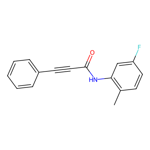 N-(5-fluoro-2-methylphenyl)-3-phenylprop-2-ynamide structure