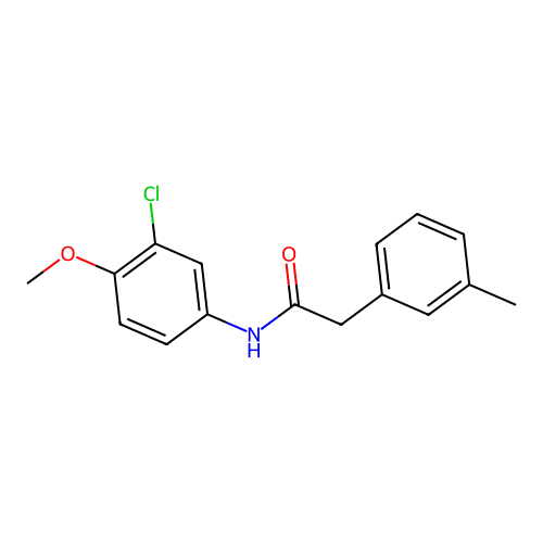 N-(3-chloro-4-methoxyphenyl)-2-(3-methylphenyl)acetamide structure