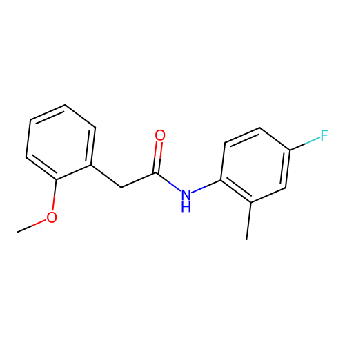 N-(4-fluoro-2-methylphenyl)-2-(2-methoxyphenyl)acetamide structure