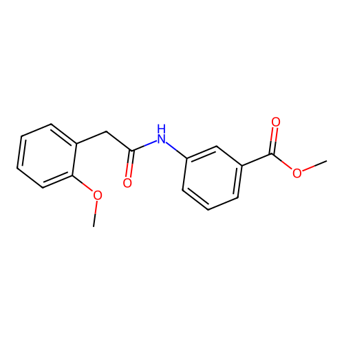 Methyl 3-[[2-(2-methoxyphenyl)acetyl]amino]benzoate structure