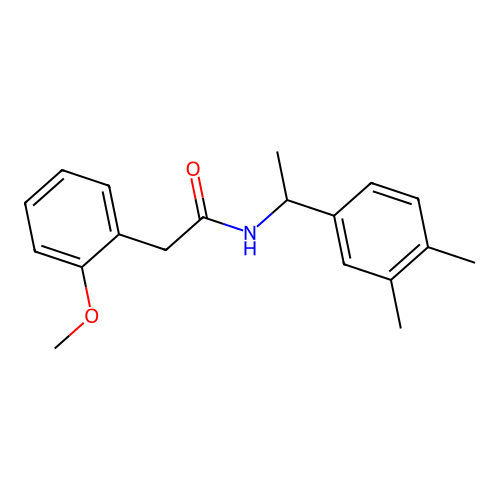 N-[1-(3,4-dimethylphenyl)ethyl]-2-(2-methoxyphenyl)acetamide structure