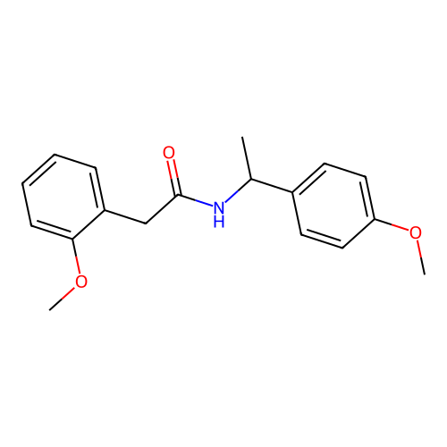 2-(2-methoxyphenyl)-N-[1-(4-methoxyphenyl)ethyl]acetamide structure