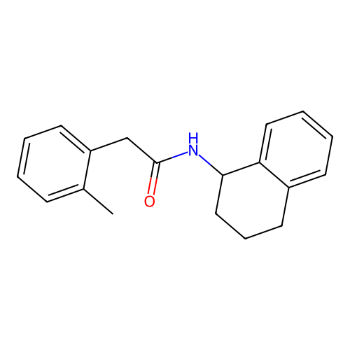 2-(2-methylphenyl)-N-(1,2,3,4-tetrahydro-1-naphthalenyl)acetamide structure
