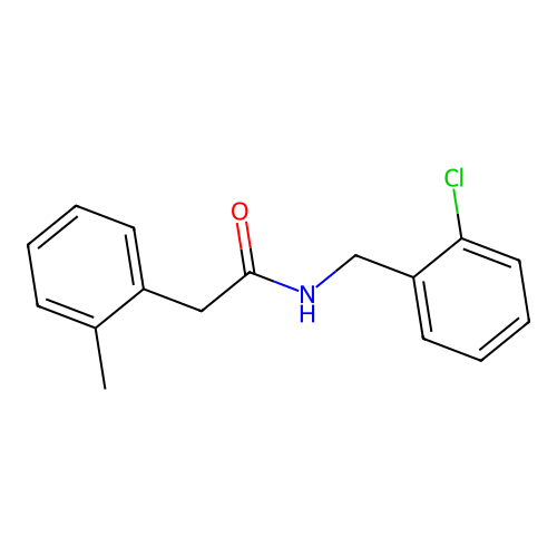 N-[(2-chlorophenyl)methyl]-2-(2-methylphenyl)acetamide structure