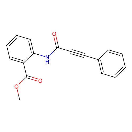 Methyl 2-(3-phenylprop-2-ynoylamino)benzoate structure