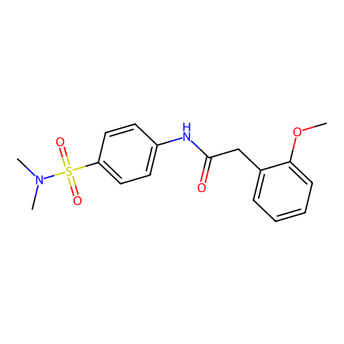 N-[4-(dimethylsulfamoyl)phenyl]-2-(2-methoxyphenyl)acetamide structure