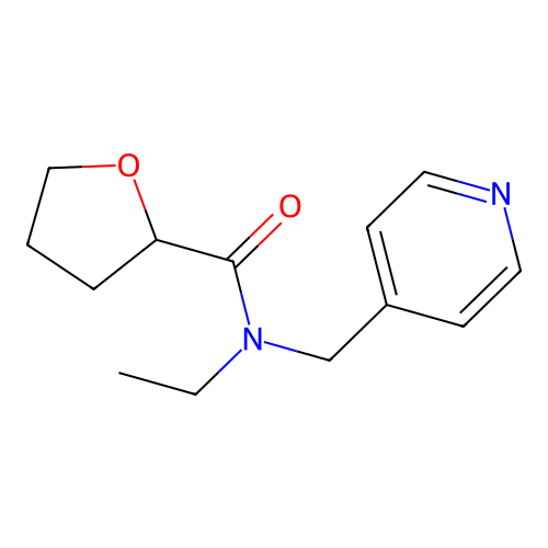 N-ethyl-N-(pyridin-4-ylmethyl)oxolane-2-carboxamide structure