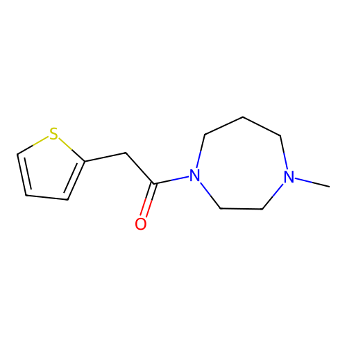 1-(4-Methyl-1,4-diazepan-1-yl)-2-thiophen-2-ylethanone structure