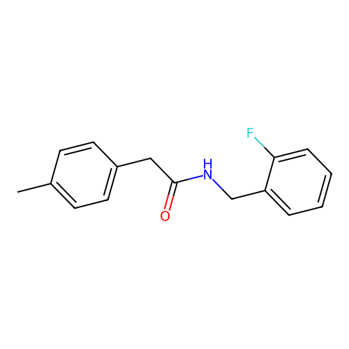 N-[(2-fluorophenyl)methyl]-2-(4-methylphenyl)acetamide structure