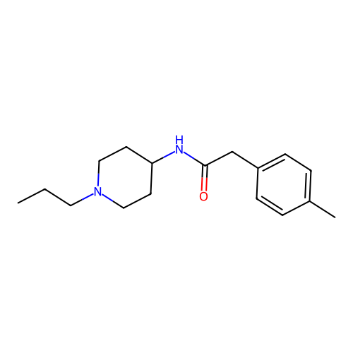 2-(4-methylphenyl)-N-(1-propylpiperidin-4-yl)acetamide structure