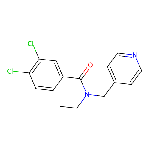3,4-dichloro-N-ethyl-N-(pyridin-4-ylmethyl)benzamide structure