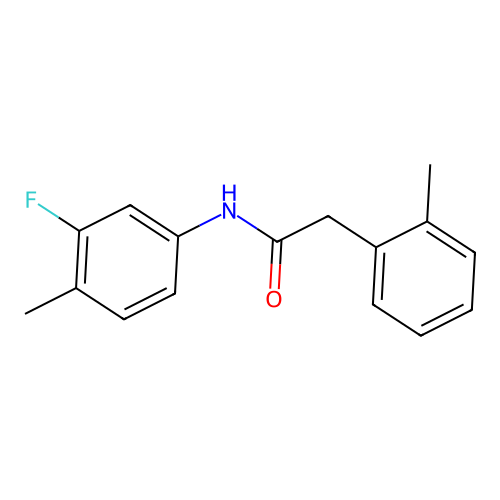 N-(3-fluoro-4-methylphenyl)-2-(2-methylphenyl)acetamide structure