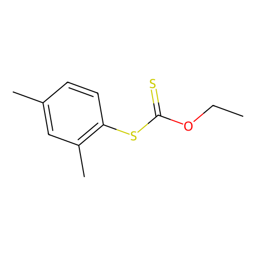 S-(2,4-Dimethylphenyl) o-ethyl dithiocarbonate structure