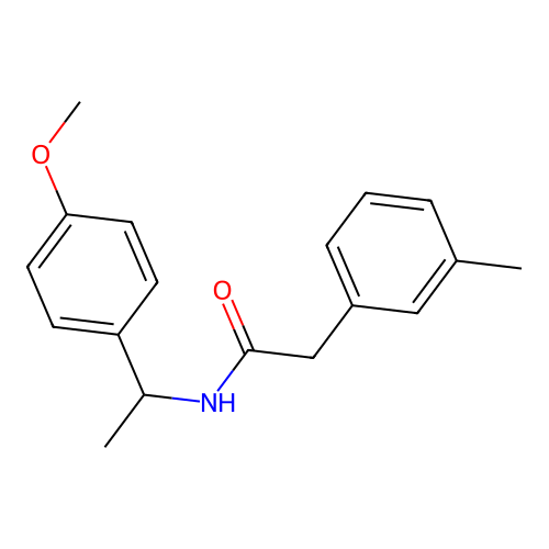 N-[1-(4-methoxyphenyl)ethyl]-2-(3-methylphenyl)acetamide structure