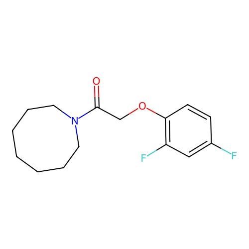 1-(Azocan-1-yl)-2-(2,4-difluorophenoxy)ethanone structure