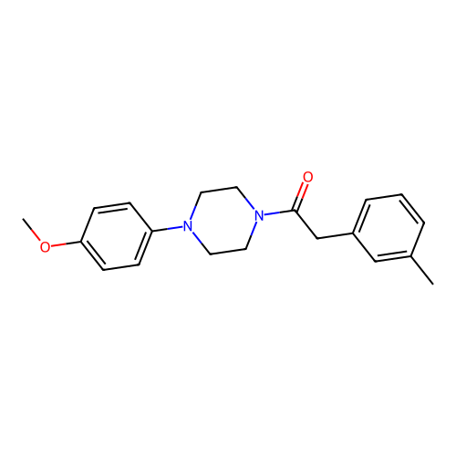1-[4-(4-Methoxyphenyl)piperazin-1-yl]-2-(3-methylphenyl)ethanone structure