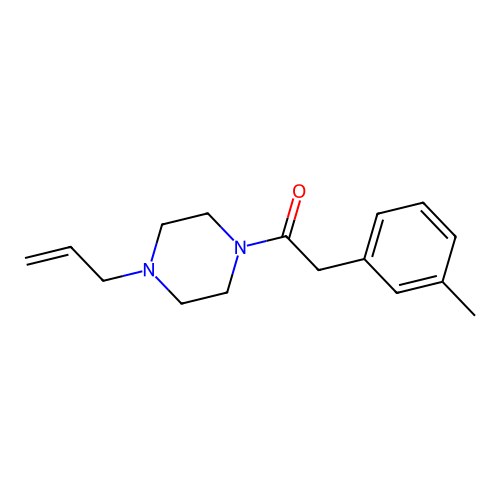 2-(3-Methylphenyl)-1-(4-prop-2-enylpiperazin-1-yl)ethanone structure
