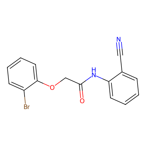2-(2-bromophenoxy)-N-(2-cyanophenyl)acetamide structure