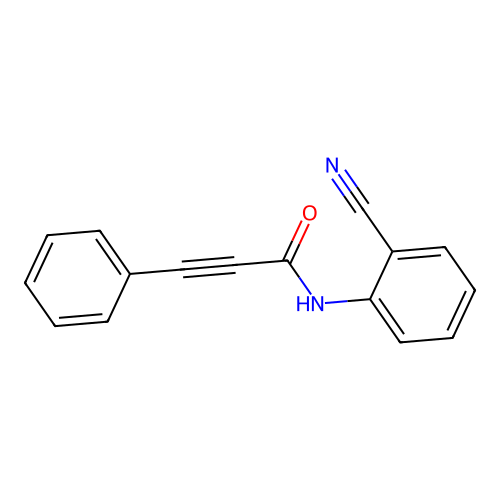 N-(2-cyanophenyl)-3-phenylprop-2-ynamide structure
