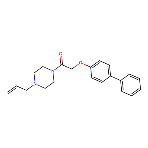 2-(4-Phenylphenoxy)-1-(4-prop-2-enylpiperazin-1-yl)ethanone structure
