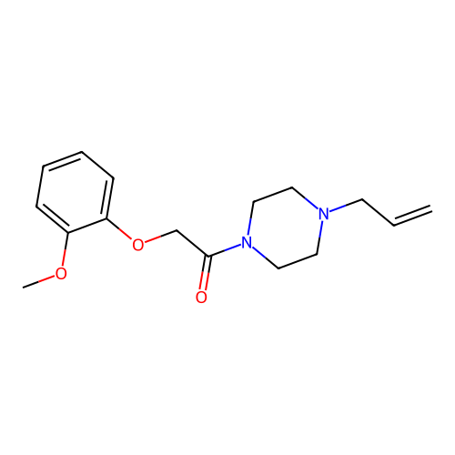 2-(2-Methoxyphenoxy)-1-(4-prop-2-enylpiperazin-1-yl)ethanone structure