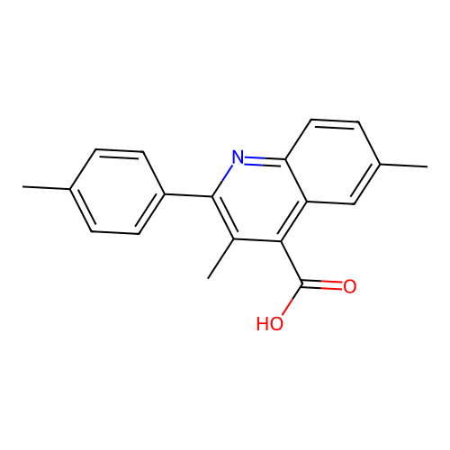 3,6-Dimethyl-2-(4-methylphenyl)quinoline-4-carboxylic acid structure