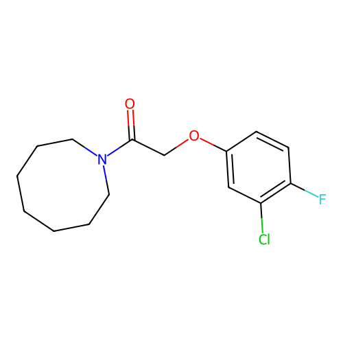 1-(Azocan-1-yl)-2-(3-chloro-4-fluorophenoxy)ethanone structure