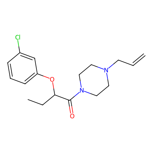 2-(3-Chlorophenoxy)-1-(4-prop-2-enylpiperazin-1-yl)butan-1-one structure