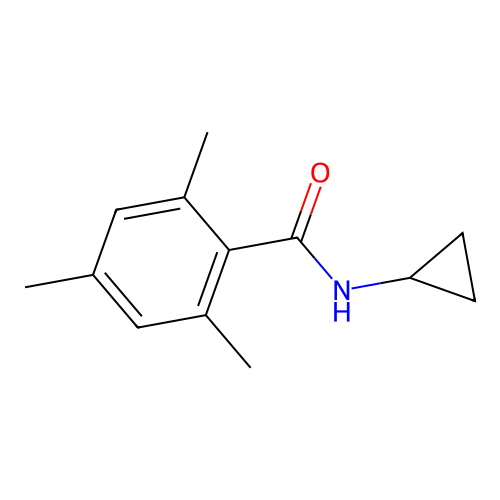 N-cyclopropyl-2,4,6-trimethylbenzamide structure
