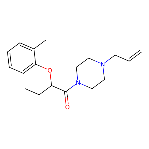 2-(2-Methylphenoxy)-1-(4-prop-2-enylpiperazin-1-yl)butan-1-one structure