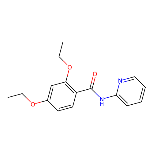 2,4-diethoxy-N-pyridin-2-ylbenzamide structure