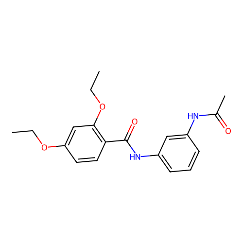 N-(3-acetamidophenyl)-2,4-diethoxybenzamide structure