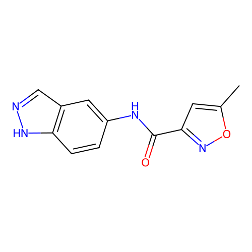N-(1H-indazol-5-yl)-5-methyl-1,2-oxazole-3-carboxamide structure