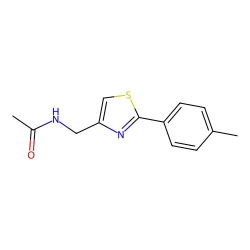 N-[[2-(4-methylphenyl)-1,3-thiazol-4-yl]methyl]acetamide structure