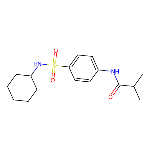 N-[4-(cyclohexylsulfamoyl)phenyl]-2-methylpropanamide structure