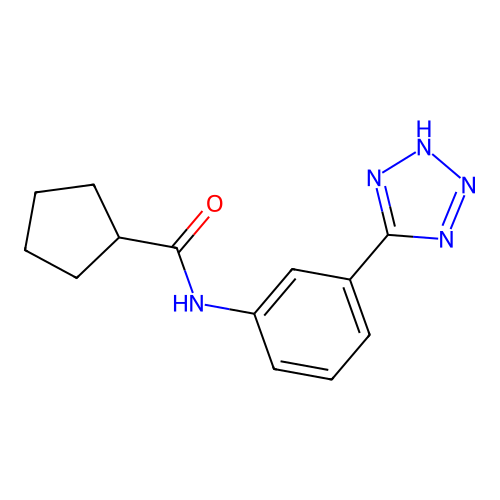 N-[3-(1H-tetrazol-5-yl)phenyl]cyclopentanecarboxamide structure