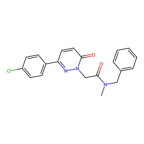 N-benzyl-2-[3-(4-chlorophenyl)-6-oxopyridazin-1(6H)-yl]-N-methylacetamide structure