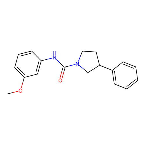 N-(3-methoxyphenyl)-3-phenylpyrrolidine-1-carboxamide structure