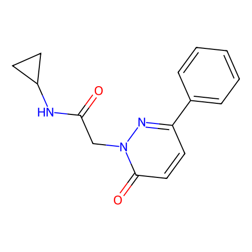 N-cyclopropyl-2-(6-oxo-3-phenylpyridazin-1(6H)-yl)acetamide structure