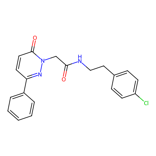 N-[2-(4-chlorophenyl)ethyl]-2-(6-oxo-3-phenylpyridazin-1-yl)acetamide structure
