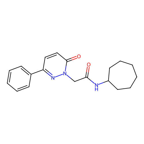 N-cycloheptyl-2-(6-oxo-3-phenylpyridazin-1(6H)-yl)acetamide structure