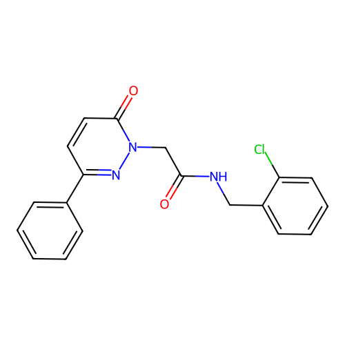 N-(2-chlorobenzyl)-2-(6-oxo-3-phenylpyridazin-1(6H)-yl)acetamide structure
