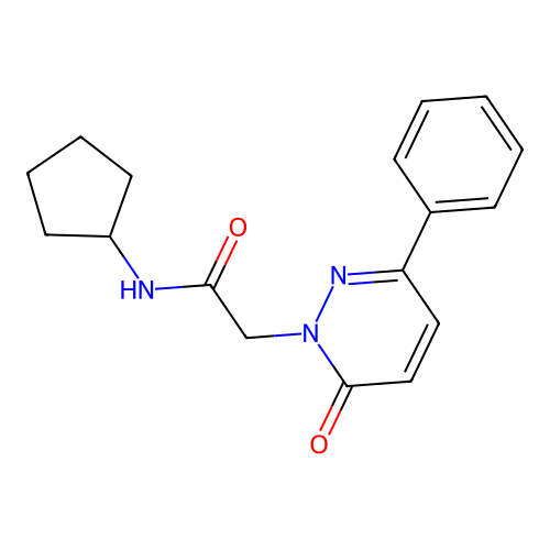 N-cyclopentyl-2-(6-oxo-3-phenylpyridazin-1(6H)-yl)acetamide structure
