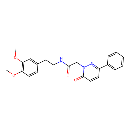 N-[2-(3,4-dimethoxyphenyl)ethyl]-2-(6-oxo-3-phenylpyridazin-1(6H)-yl)acetamide structure