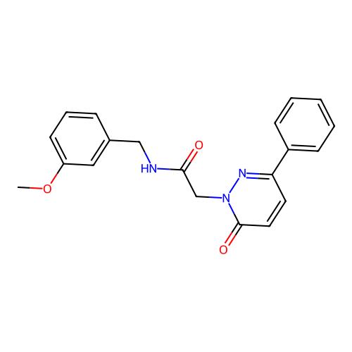N-(3-methoxybenzyl)-2-(6-oxo-3-phenylpyridazin-1(6H)-yl)acetamide structure