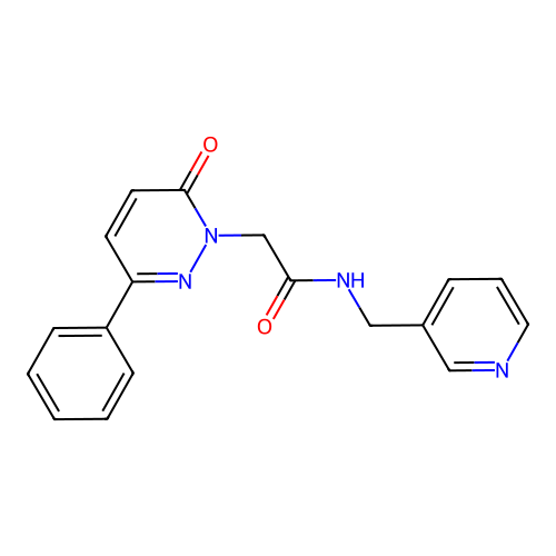 2-(6-oxo-3-phenylpyridazin-1(6H)-yl)-N-(pyridin-3-ylmethyl)acetamide structure