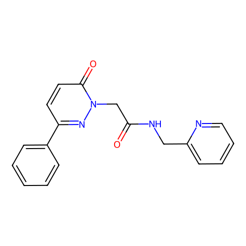 2-(6-oxo-3-phenylpyridazin-1(6H)-yl)-N-(pyridin-2-ylmethyl)acetamide structure