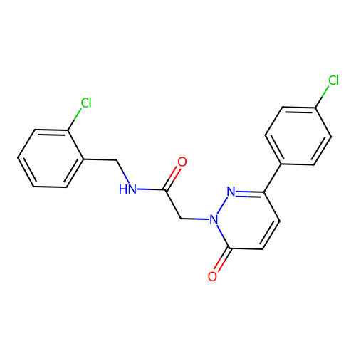 N-(2-chlorobenzyl)-2-[3-(4-chlorophenyl)-6-oxopyridazin-1(6H)-yl]acetamide structure