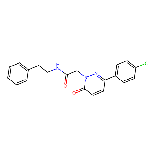 2-[3-(4-chlorophenyl)-6-oxopyridazin-1(6H)-yl]-N-(2-phenylethyl)acetamide structure